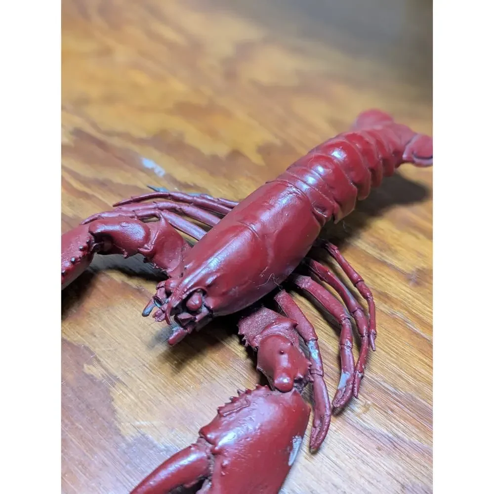 Hudson Pewter Lobster Figurine 621 Red Painted Nautical Desk Paperweight
